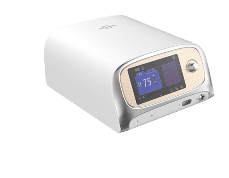 Medical professionals using surgical equipment